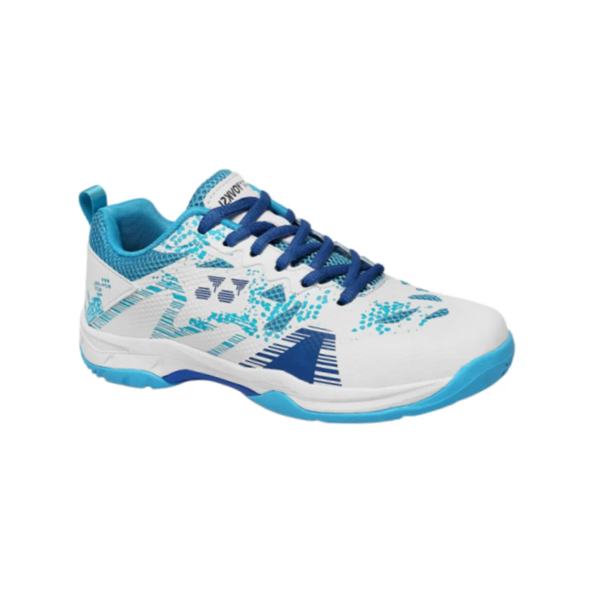Men’s White Blue Athletic Sneakers