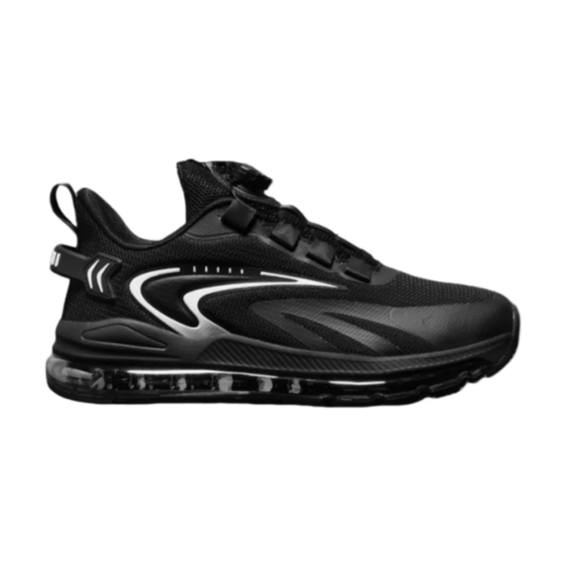 Men’s Black White Air Cushion Sneakers