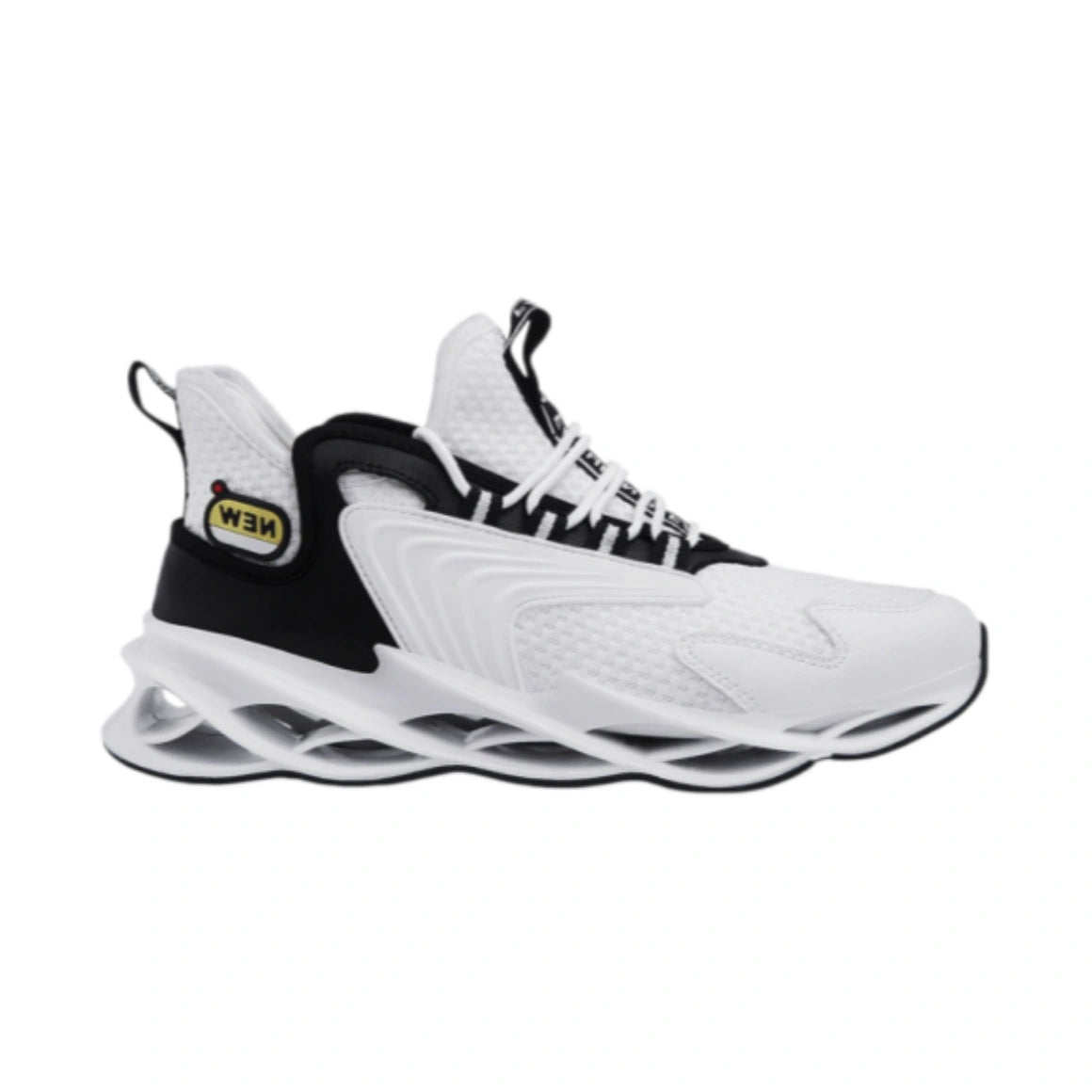 Men’s White Black Blade Sneakers