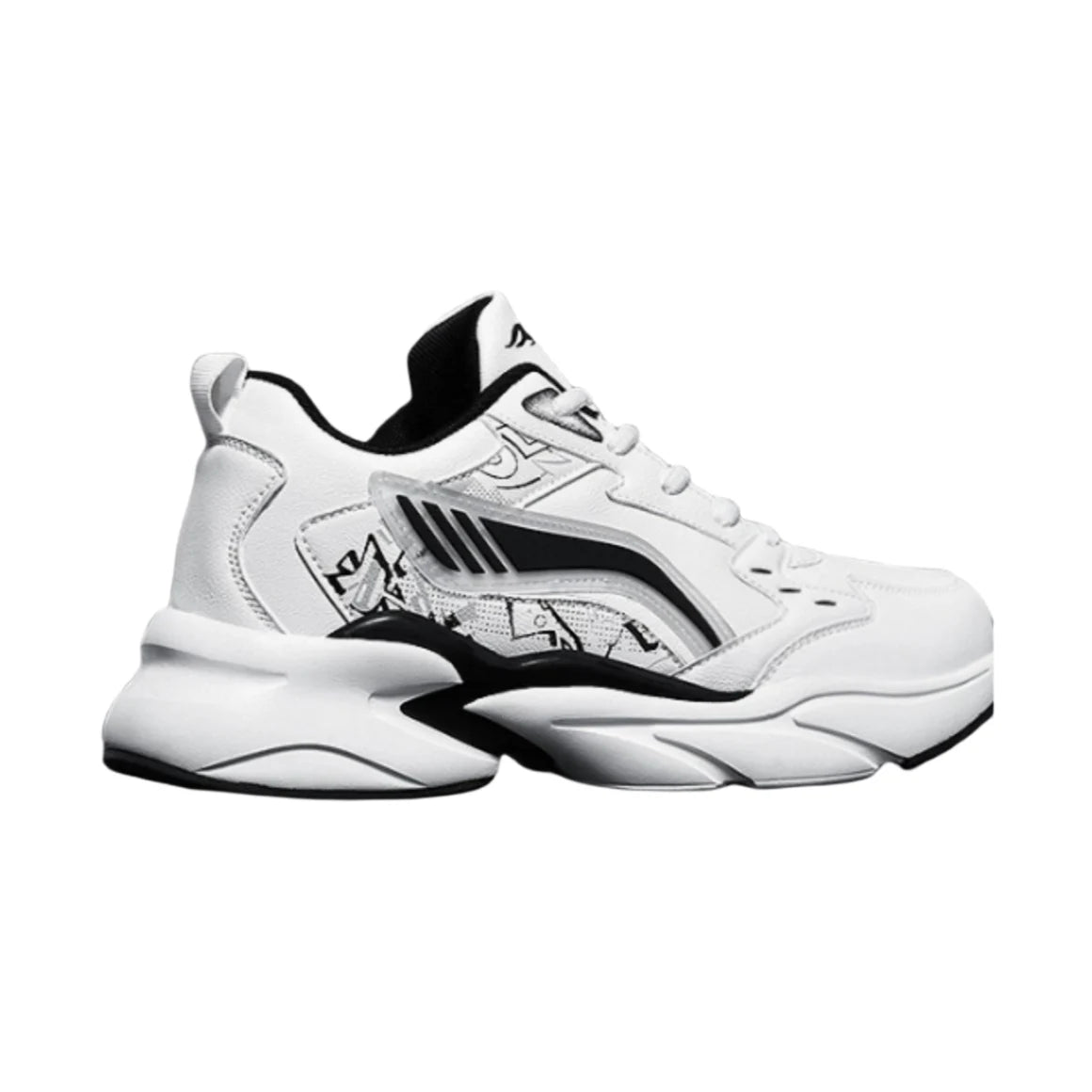 Men’s White Black Chunky Sneakers