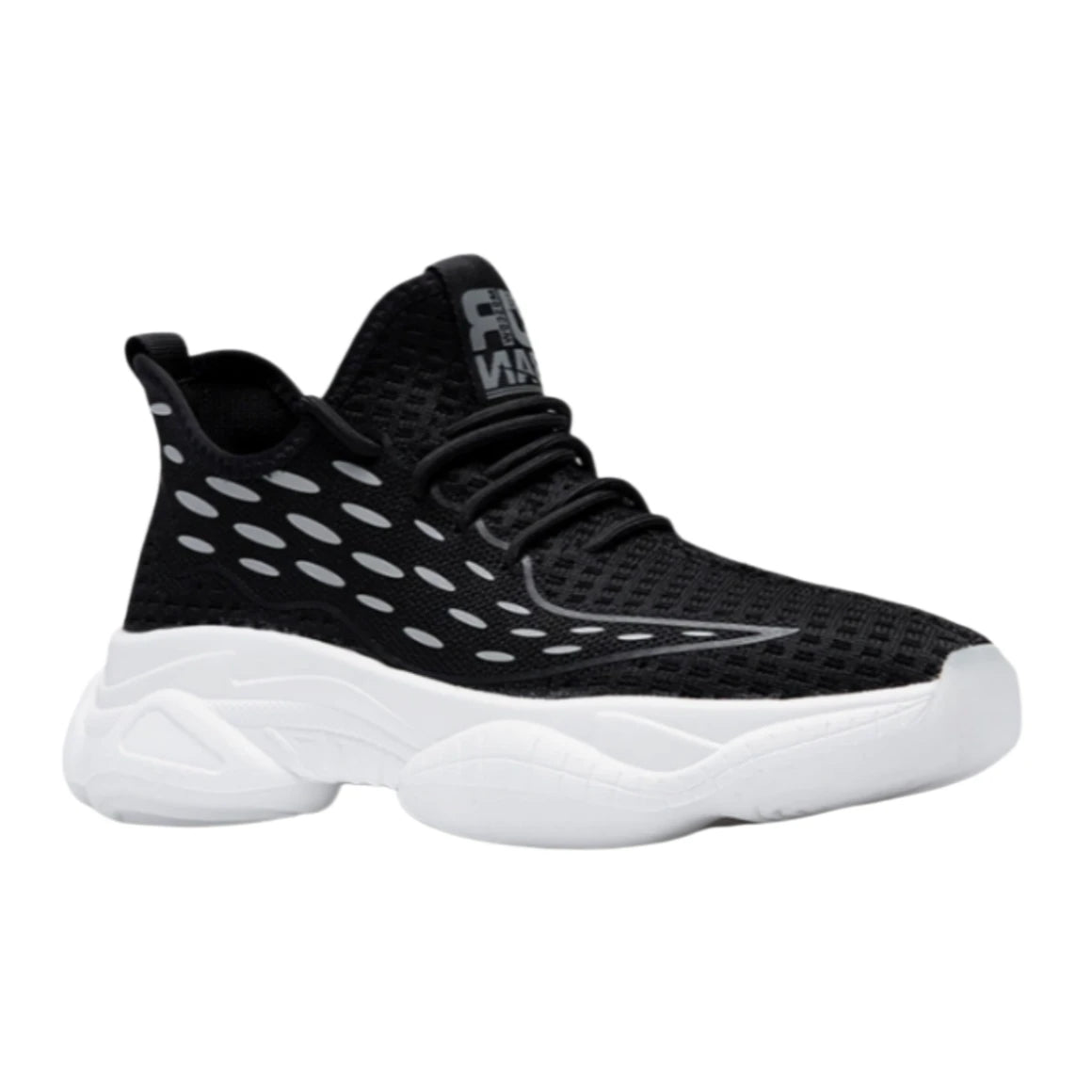Men’s Black White Knit Sneakers