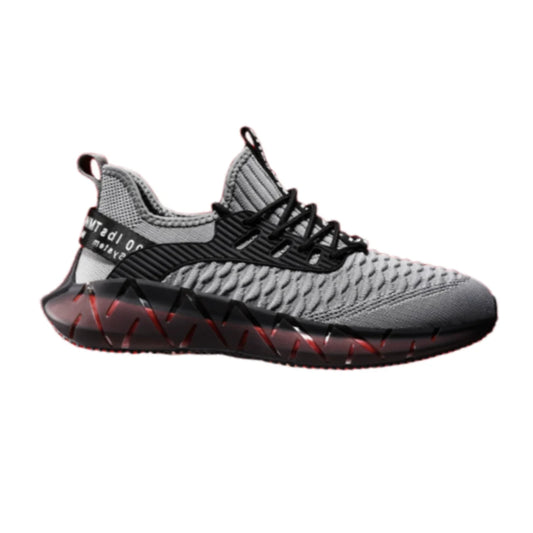 Men’s Grey Black Knit Sneakers