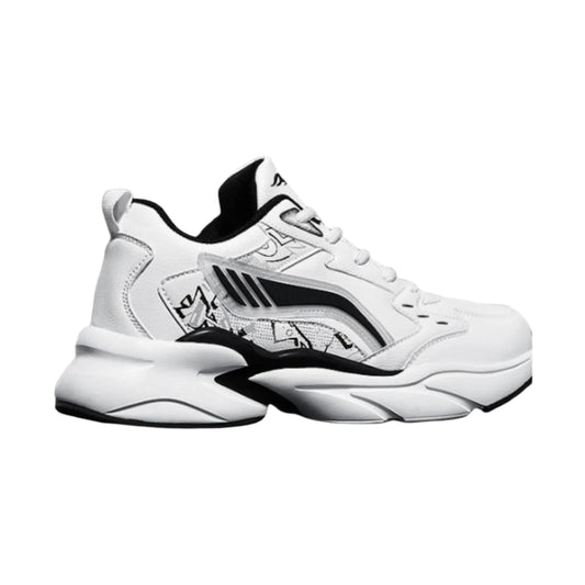 Men’s White Black Chunky Sneakers