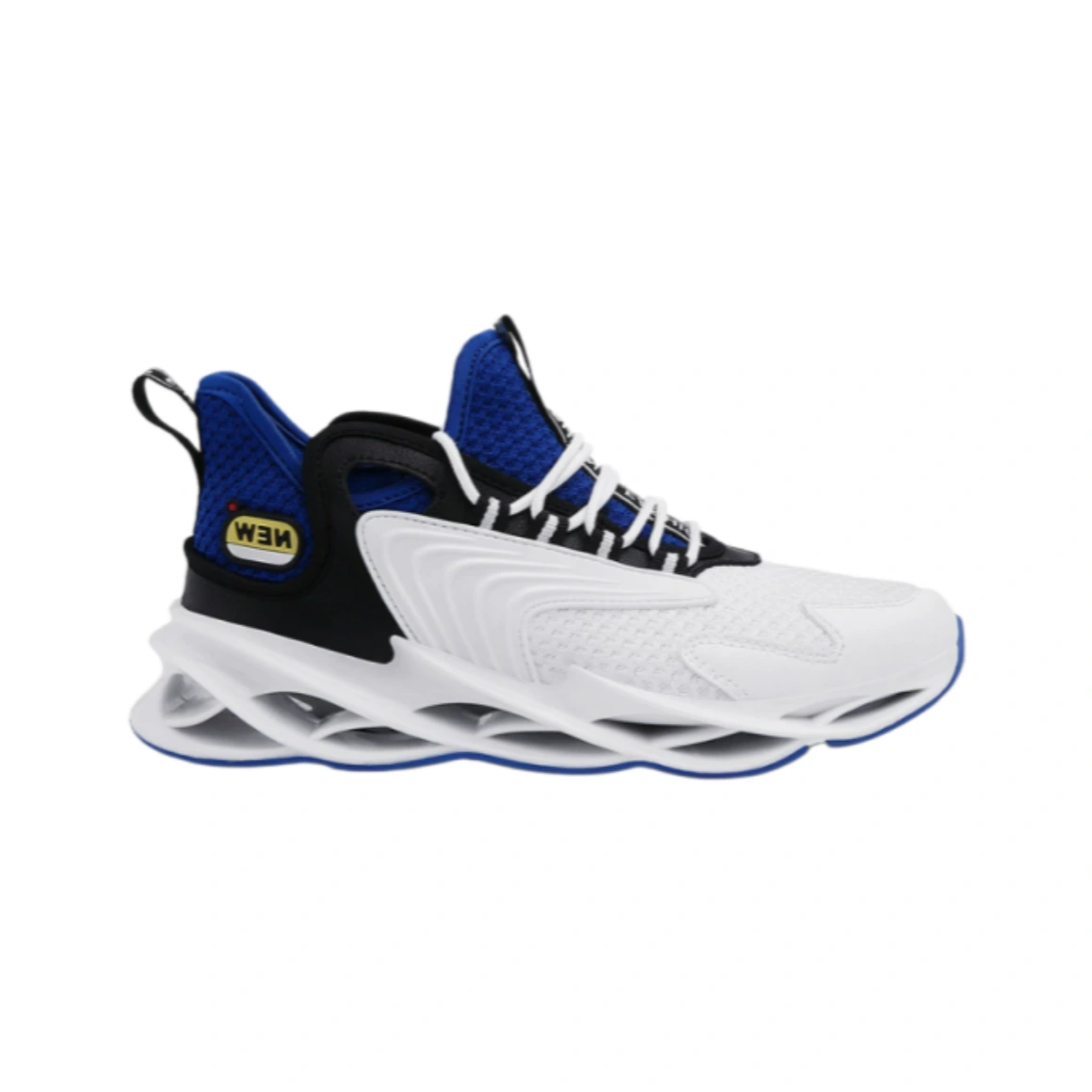 Men’s White Blue Blade Sneakers